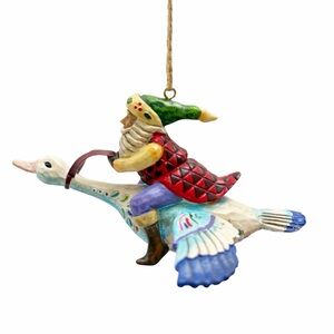 Jim Shore | Take Flight Santa Riding A Goose Christmas Ornament